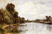 Stanislas lepine The Seine near Argenteuil oil painting reproduction